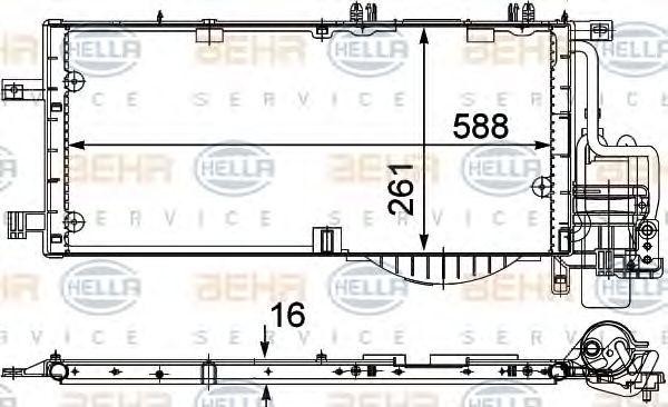 Конденсатор, кондиционер 8FC351301201 HELLA