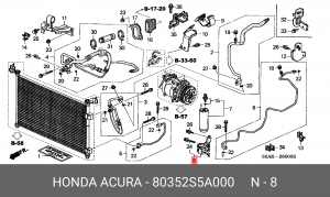 Кронштейн крепления радиатора охлаждения ДВС 80352S5A000 HONDA