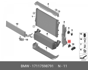 Сайлентблок 17 11 7 598 791 BMW