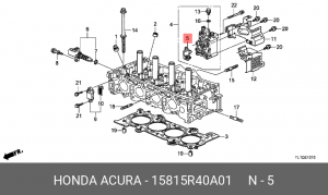 Прокладка - фильтр системы вентиляции ДВС 15815R40A01 HONDA