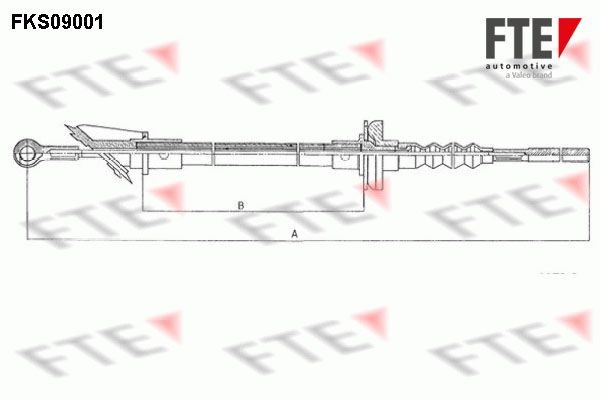 Трос, управление сцеплением FKS09001 FTE