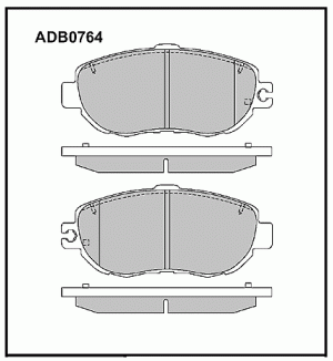 Колодки тормозные дисковые ADB0764 ALLIED NIPPON