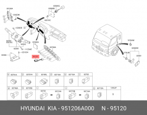 Гнездо прикуривателя 951206A000 HYUNDAI KIA