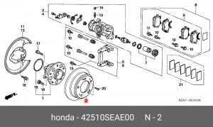 Тормозной диск 42510-SEA-E00 HONDA