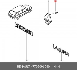 Фиксатор 7705096040 RENAULT