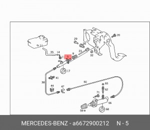 Цилиндр сцепления главный A 667 290 02 12 MERCEDES BENZ