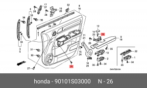 Винт крепления 90101S03000 HONDA
