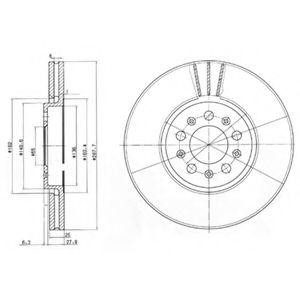 Тормозной диск BG3035 DELPHI