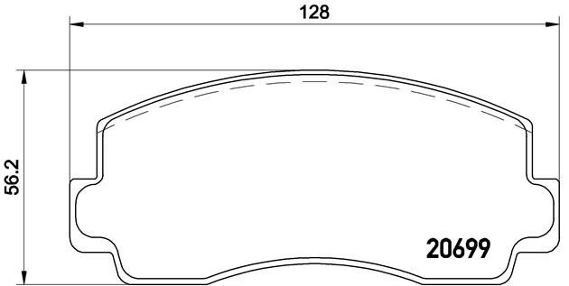 Комплект тормозных колодок, диско P54002 BREMBO