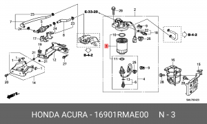 Топливный фильтр 16901RMAE00 HONDA