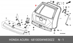 Дверь задняя 68100SWWE00ZZ HONDA