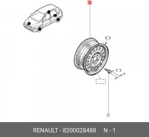 Диск колеса 8200028488 RENAULT