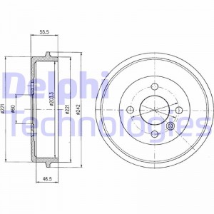 Тормозной барабан BF346 DELPHI