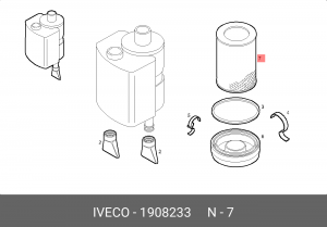 Воздушный фильтр 1908233 IVECO