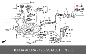 Деталь 17662S1AE01 HONDA