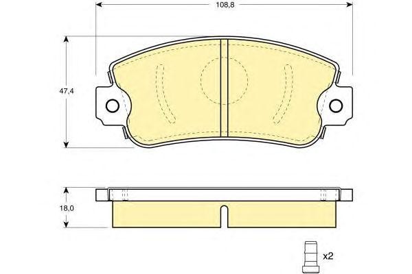 Комплект тормозных колодок, диско 6102973 GIRLING