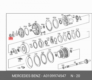 Сальник A 010 997 45 47 MERCEDES BENZ