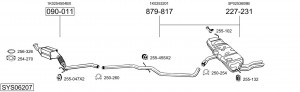 Глушитель выхлопных газов конечный 279317 BOSAL