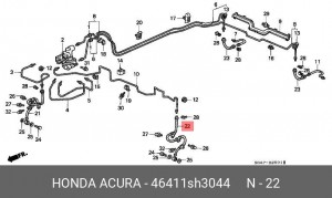 Тормозной шланг 46411SH3044 HONDA