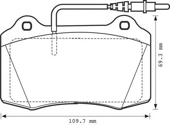 Комплект тормозных колодок, диско 571999B BENDIX JURID