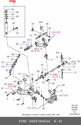 Амортизатор подвески 94WX-18045-AA FORD