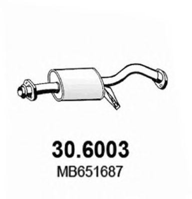 Средний глушитель выхлопных газов 306003 ASSO