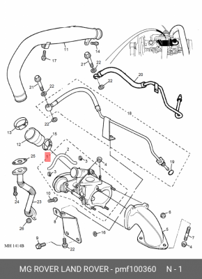 Компрессор, наддув PMF100360 MG ROVER LAND ROVER