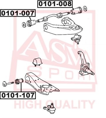 Сайлентблок 0101-107 ASVA