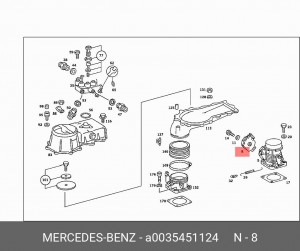 Датчик, положение дроссельной заслонки A 003 545 11 24 MERCEDES BENZ
