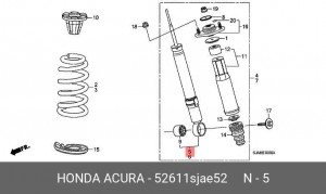 Амортизатор подвески 52611SJAE52 HONDA