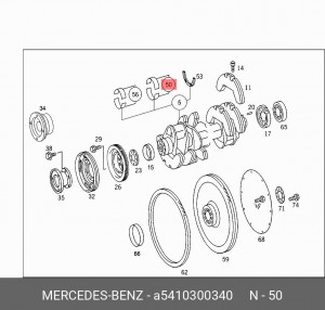 Вкладыши коренные коленвала A5410300340 MERCEDES BENZ