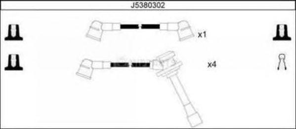 Ккомплект проводов зажигания J5380302 H B JAKOPARTS NIPPARTS