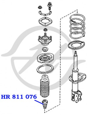 Отбойник амортизатора подвески HR 811 076 HANSE