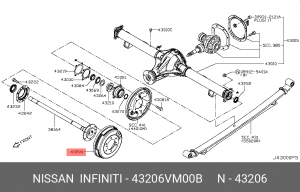 Барабан тормозной 43206VM00B NISSAN