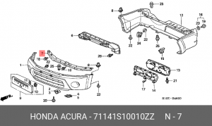Носитель, буфер 71141S10010ZZ HONDA