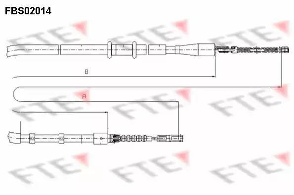 Трос, стояночная тормозная система FBS02014 FTE