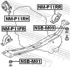 Сайлентблок NSB-M01 FEBEST