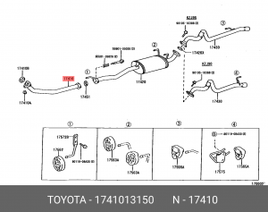 Предглушитель выхлопных газов 17410-13150 DAIHATSU