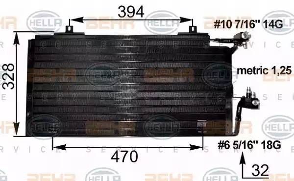 Конденсатор, кондиционер 8FC 351 035-611 HELLA