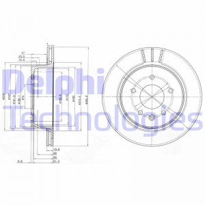 Тормозной диск BG3542 DELPHI