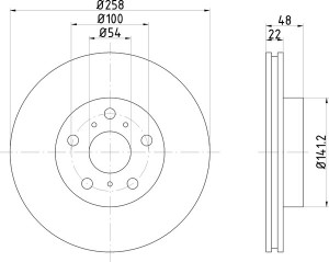 Тормозной диск MDC881 MINTEX