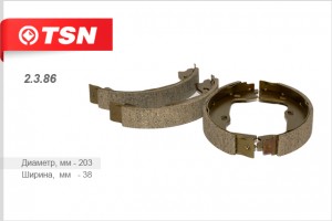 Колодки тормозные барабанные 2386 TSN