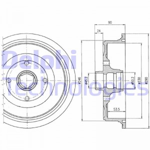 Тормозной барабан BF284 DELPHI
