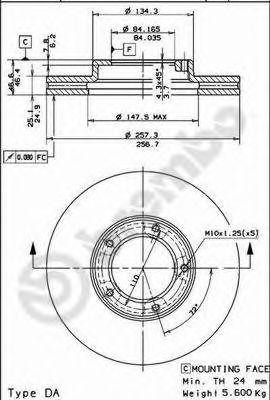 Тормозной диск 09.5017.10 BREMBO