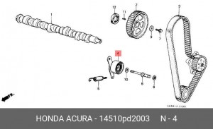 Натяжной ролик, ремень ГРМ 14510PD2003 HONDA