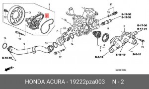 Прокладка, выпускной трубопровод 19222PZA003 HONDA
