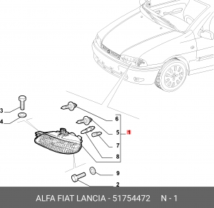 Фара головного света 51754472 ALFA FIAT LANCIA