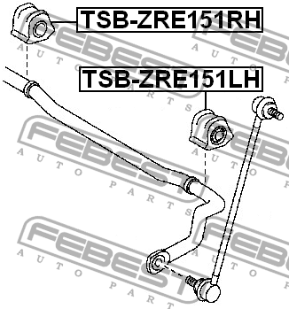 Втулка стабилизатора TSB-ZRE151RH FEBEST