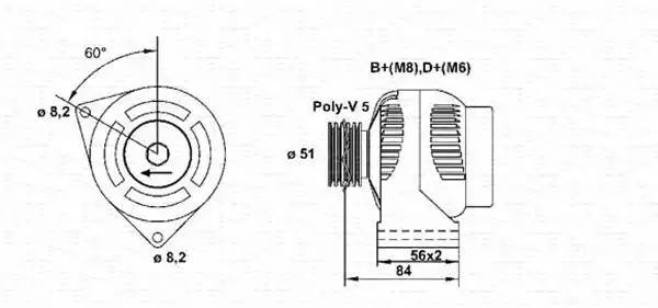 Генератор 943356957010 MAGNETI MARELLI