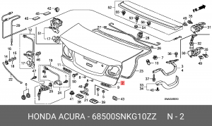 Дверь багажника 68500SNKG10ZZ HONDA